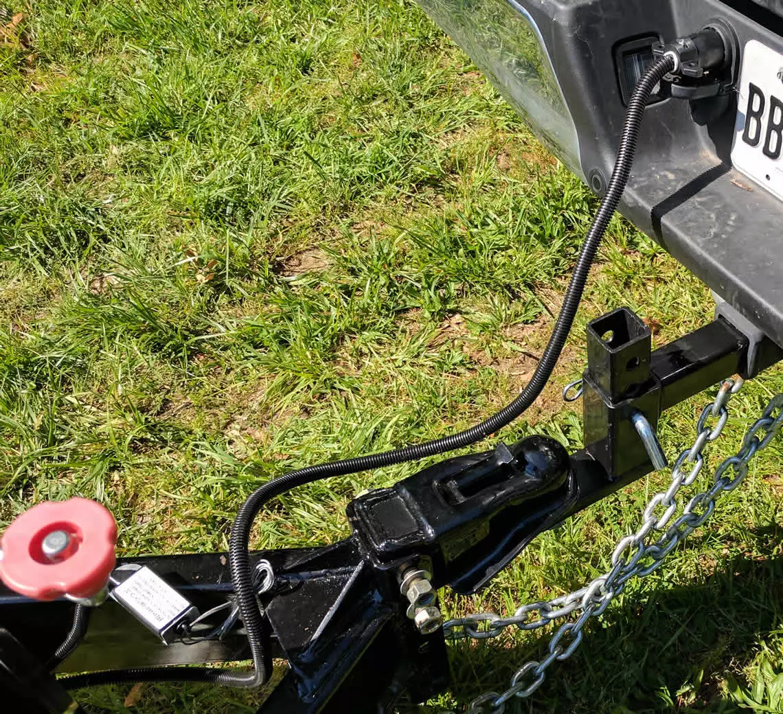 Trailer with Wiring Harness Connected