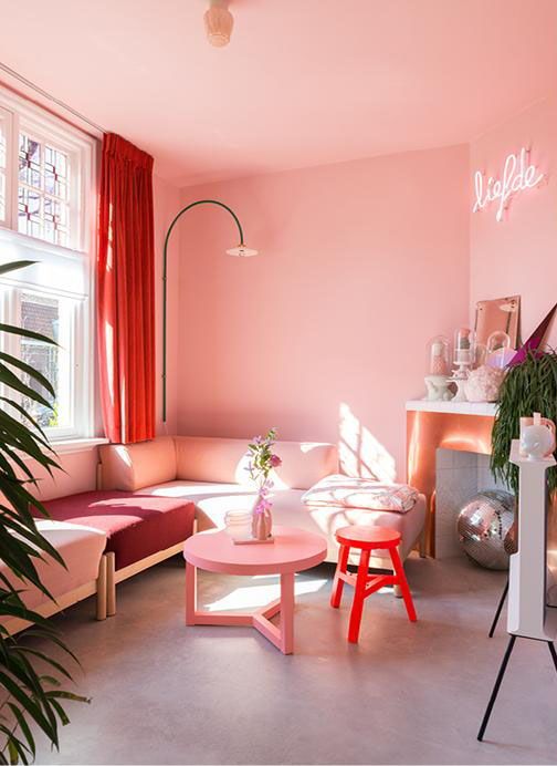 Pink Tiny House Interior