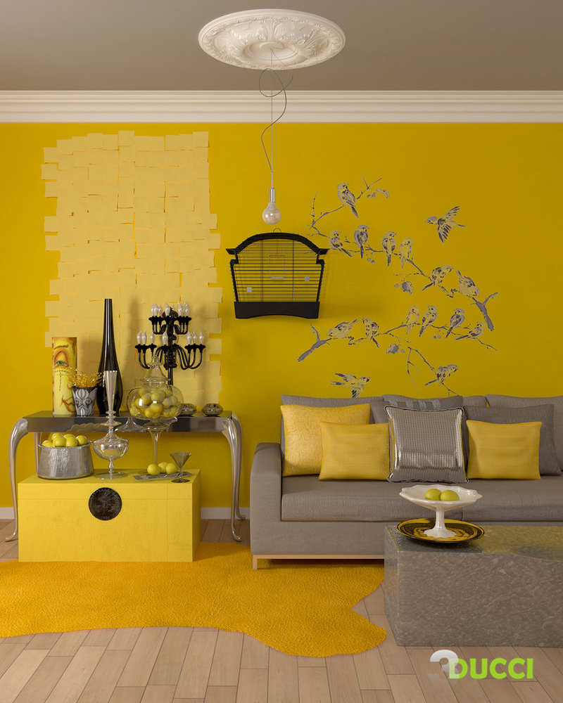 Yellow Tiny House Interior