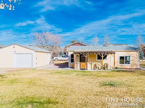We are a young family of former tiny house dwellers! We have a large yard 