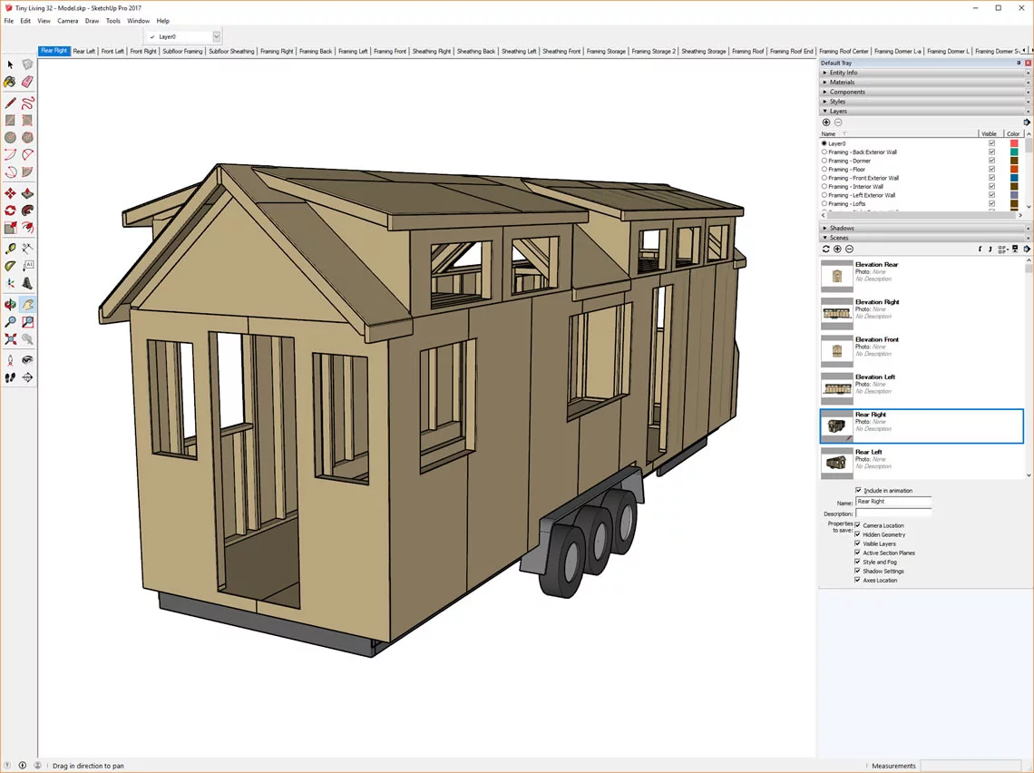 Tiny House Plans on SketchUp