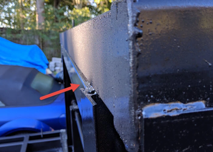 Traler Problem Edges misaligned due to sloppy welding