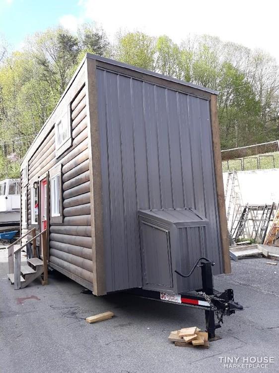 "Real Logs" Tiny House on New DOT Approved Tandem Trailer 8' x 32', Dual Lofts - Image 2 Thumbnail