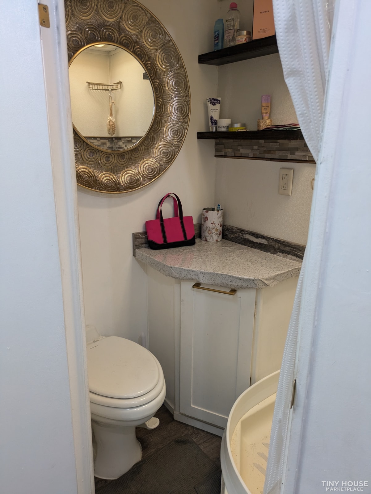 1BR 1BA Tiny Home on Wheels - Converted Toy Hauler trailer with kitchen - Image 4 Thumbnail