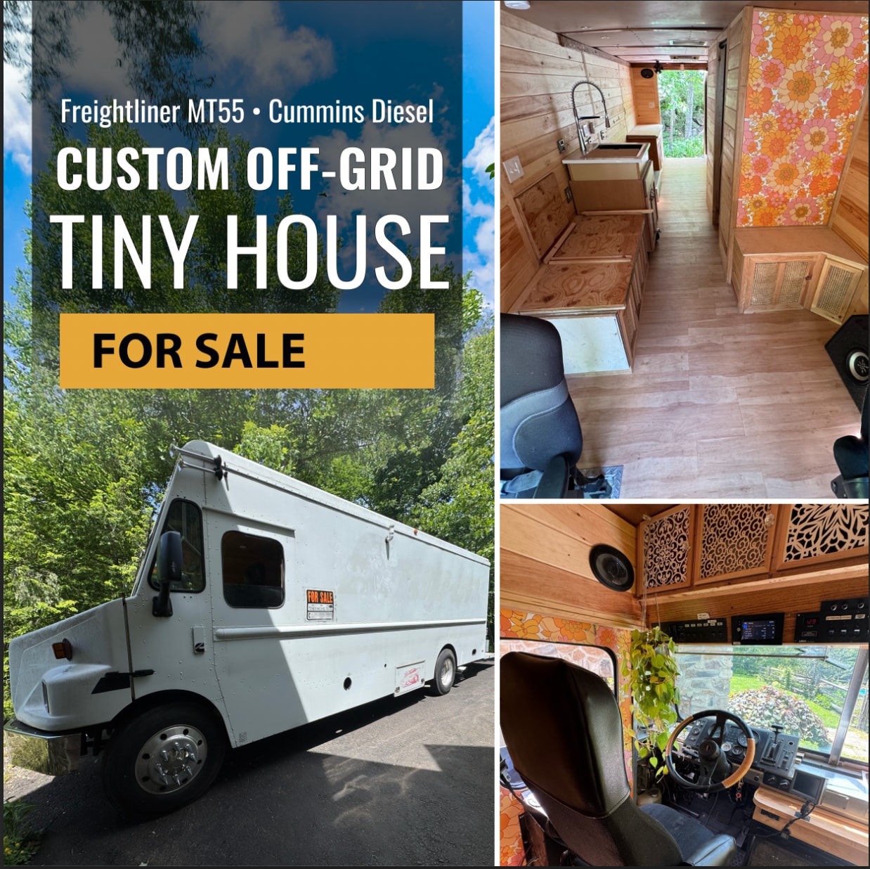 2003 Freightliner Diesel Tiny Home Motorhome | Cummins | Allison | Off-Grid - Image 1 Thumbnail