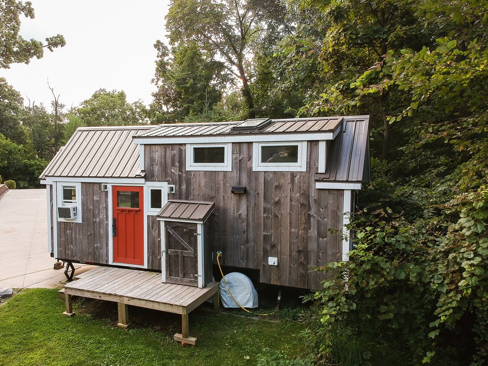 288 sq ft Tiny House for sale - FEATURED ON TINY HOUSE NATION --- Open Floor plan - Custom Wood Japanese Soaking Tub - Built In Dog Kennel