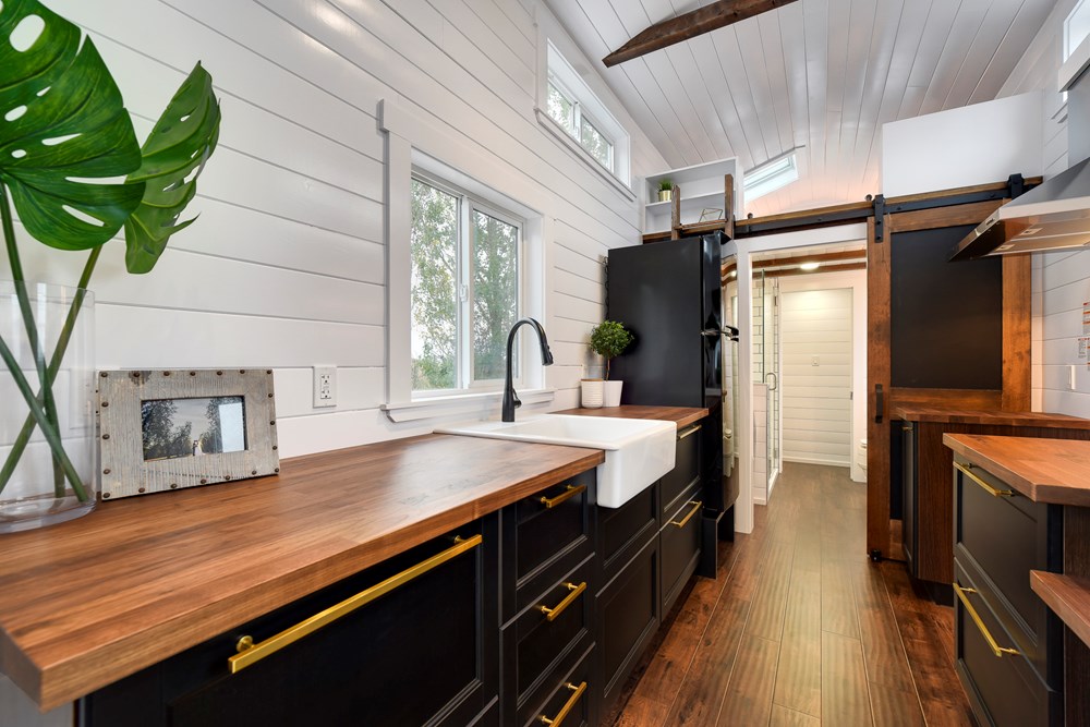 34ft Custom Loft with Dark Wood Accents