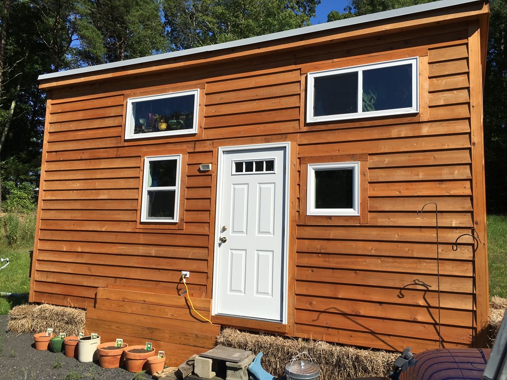Cedar Siding Tiny House on Wheels for Sale