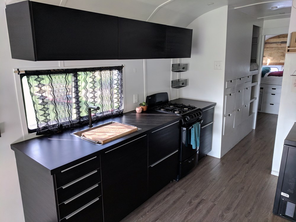 Off-Grid Tiny House School Bus Conversion Skoolie - Image 2 Thumbnail
