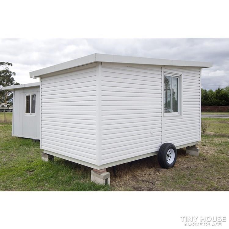 cheap prefab modular mobile prefab tiny house on wheels trailer  - Image 4 Thumbnail