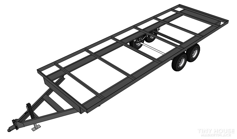 24' x 99.5" Deck Over Tiny House Trailer 