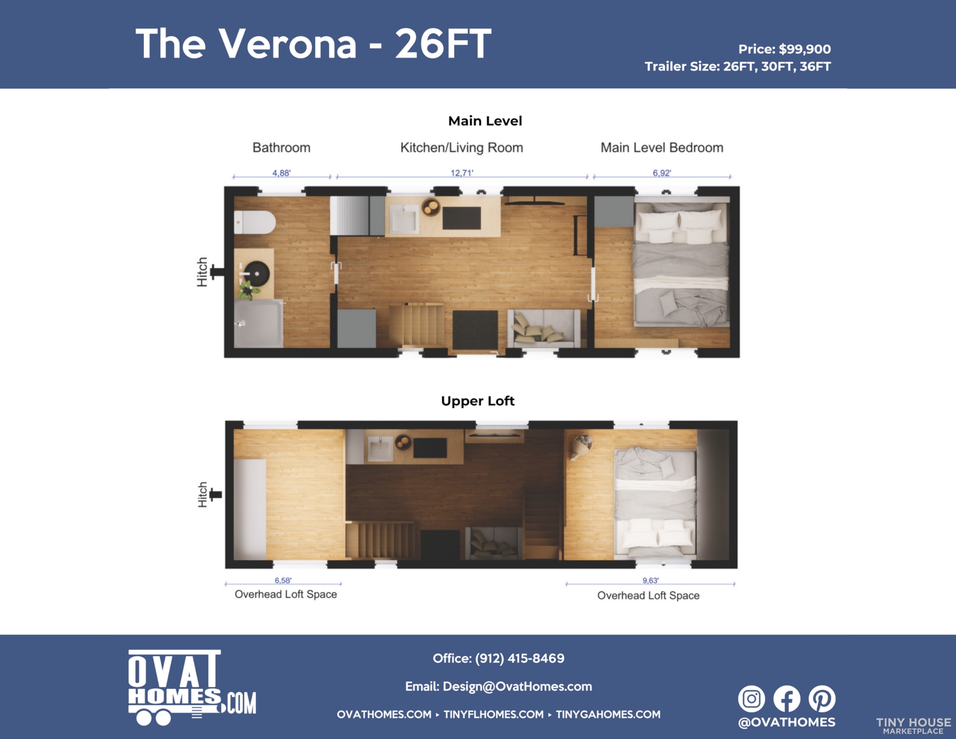 26ft Ovat Tiny Home - 3 Different Layout Options - Financing Available - Image 4 Thumbnail