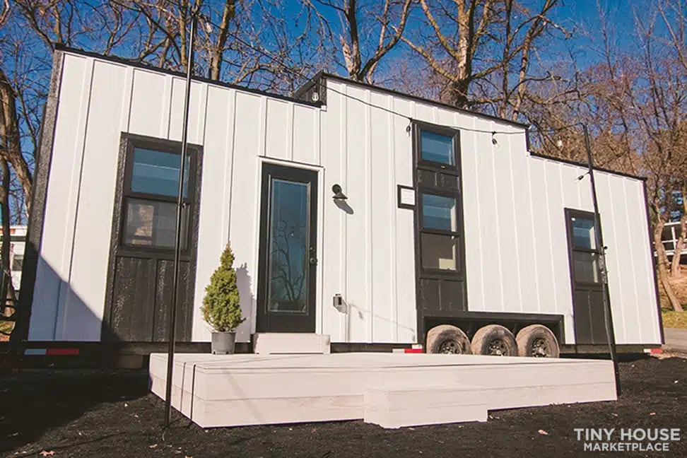 32' Farmhouse Style Tiny Home with First Floor Bedroom & Loft (Available Now)