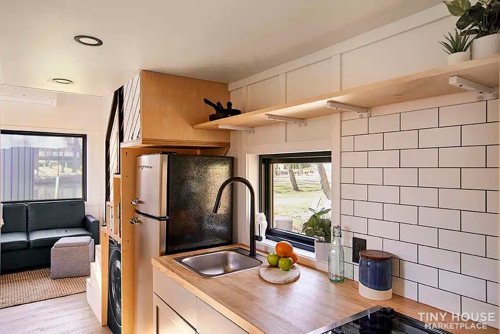 32' Farmhouse Style Tiny Home with First Floor Bedroom & Loft (Available Now) - Image 4 Thumbnail