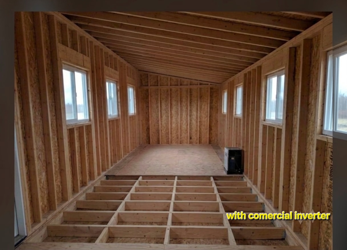 35' Off-Grid Ready Tiny House Shell on Custom VIN Trailer + Commercial Inverter - Image 2 Thumbnail