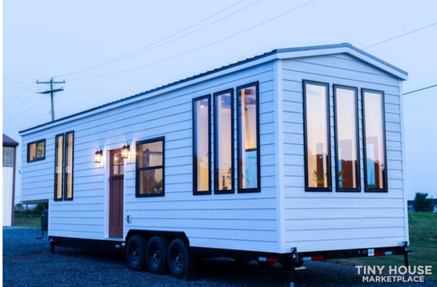 40x10 Gooseneck tiny house on wheels with a large bathroom.  Custom made - Image 3 Thumbnail