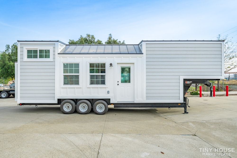8' x 28' + 7' Gooseneck Tiny Home On Wheels - Available For Immediate Delivery