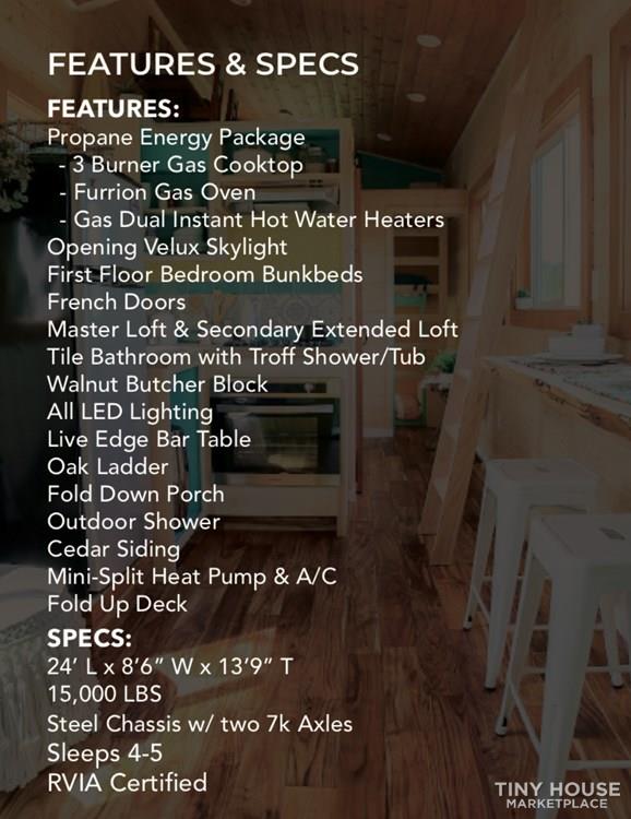 RVIA Professionally Built Beachy Bohemian Tiny House For Sale - Image 4 Thumbnail
