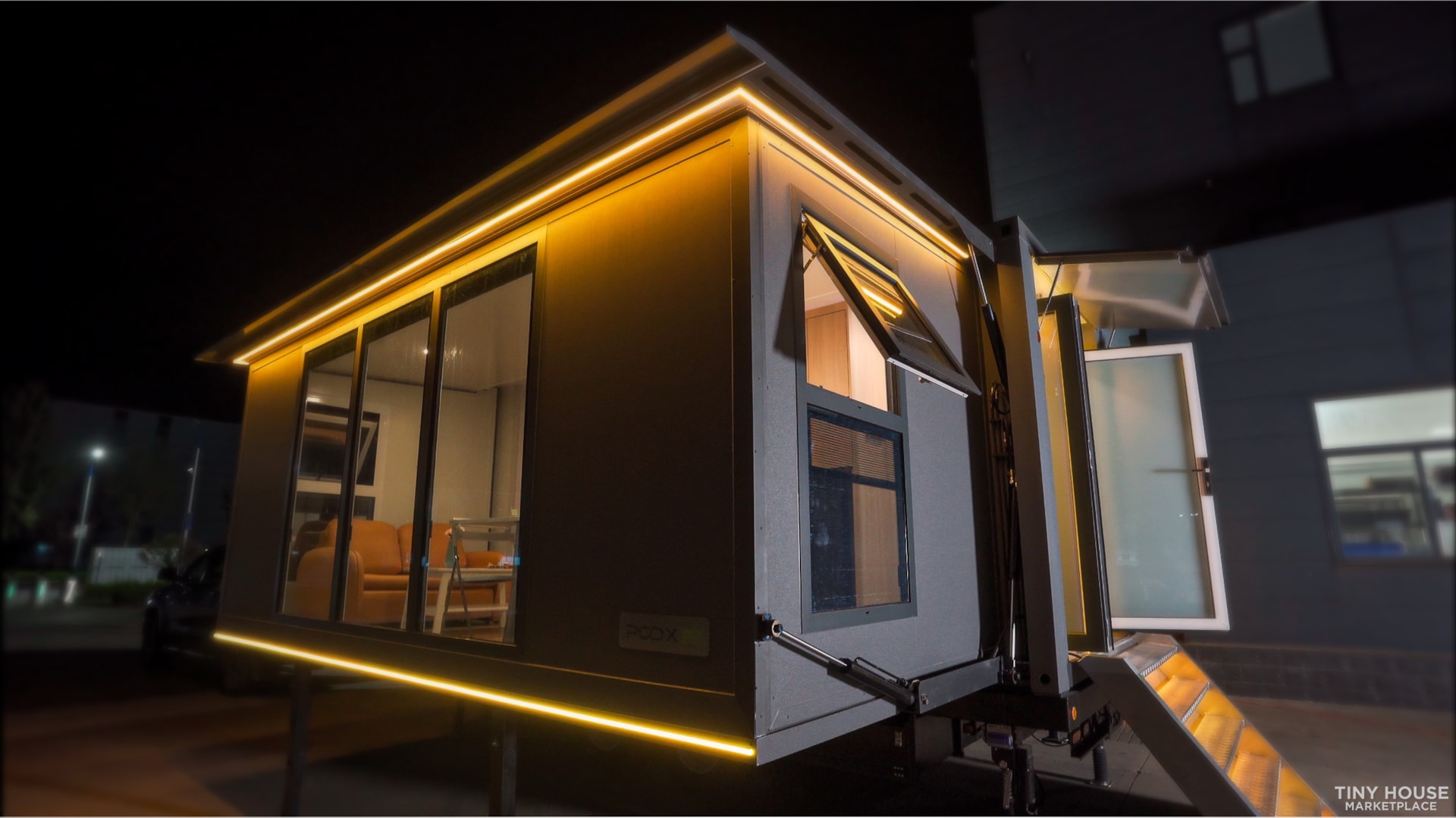 Brand new 364sq. ft self-folding tiny house on wheels