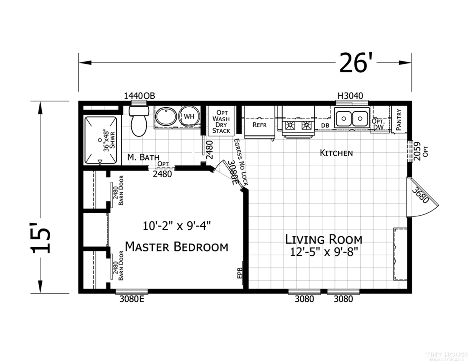 Castle Rock Tiny House Classified RV Park Model Tiny Home ADU  - Image 3 Thumbnail