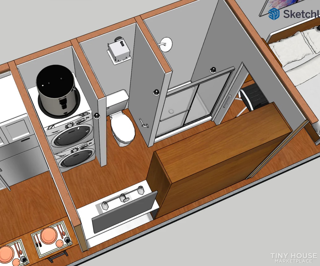 Container Home - 1 Bed 1 Bath with Laundry! Full Size appliances, high quality - Image 2 Thumbnail
