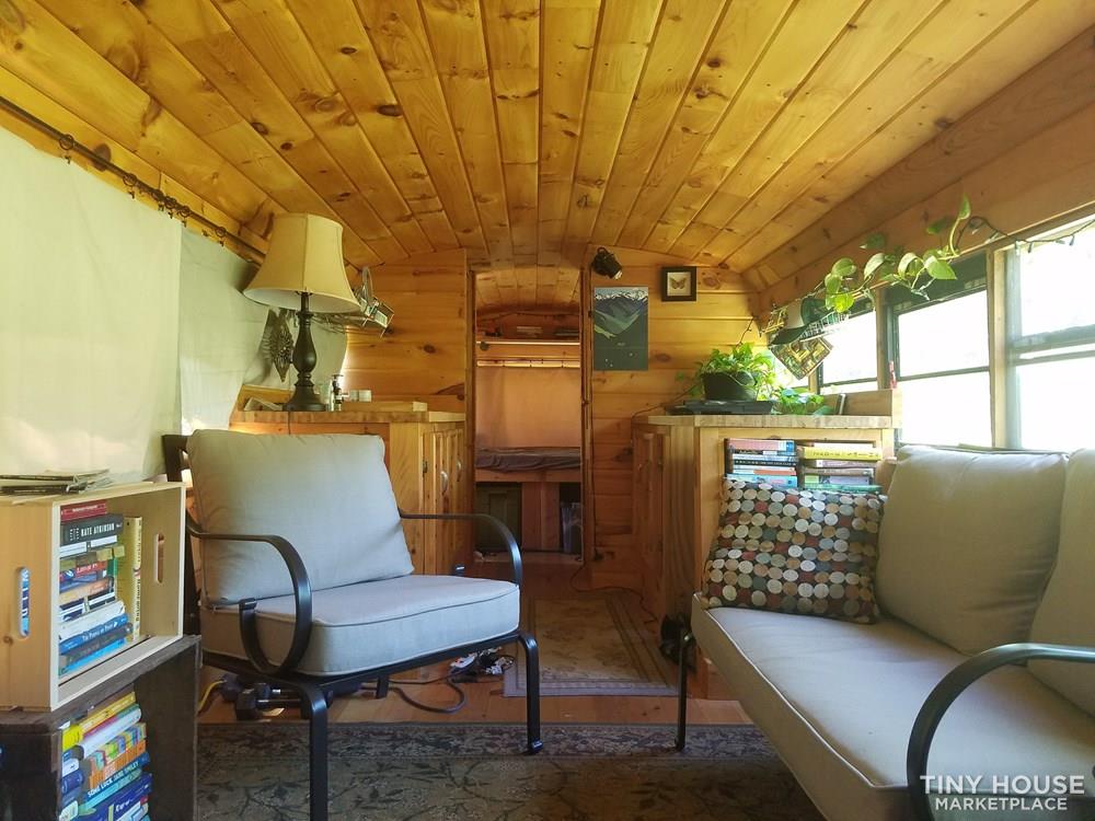 Converted school bus "cabin"