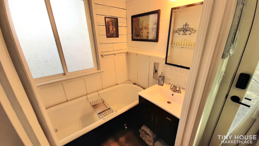 PENDING SALE Elegant Chandelier House with Clawfoot Bathtub - Image 3 Thumbnail