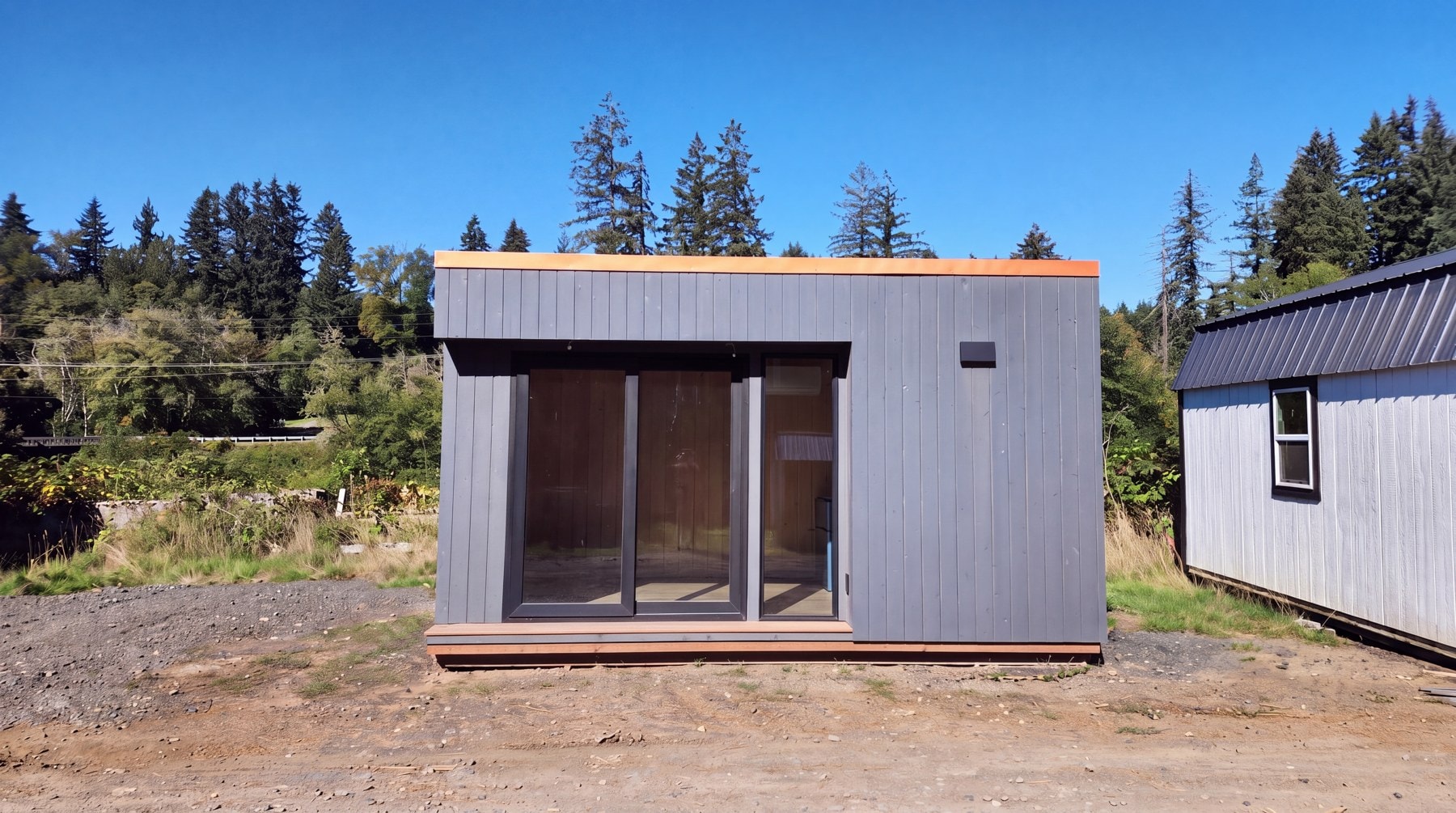 Finished 10x16 Backyard Office / Studio - Bathroom, Kitchenette, Mini-Split