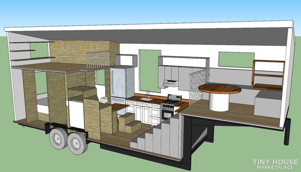 light & open, wood interior with unique features, 29' gooseneck NOAH cert. - Image 2 Thumbnail