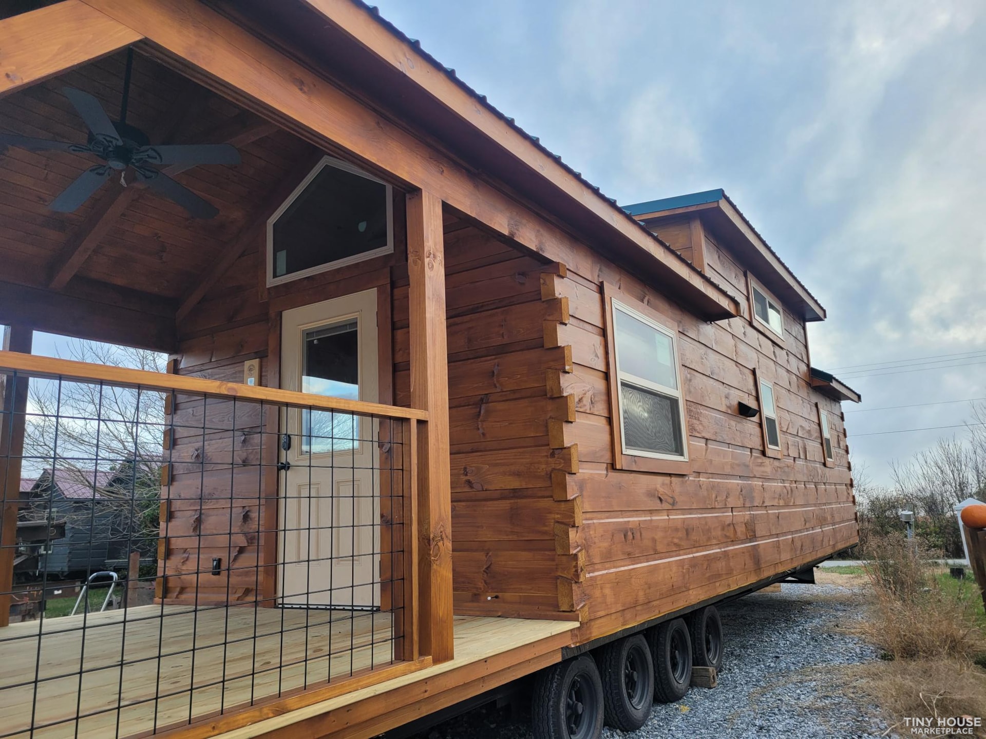 SOLD: Log Cabin #1586 sleeps 6-8! Riverview with loft, Park Model RV - Image 1 Thumbnail