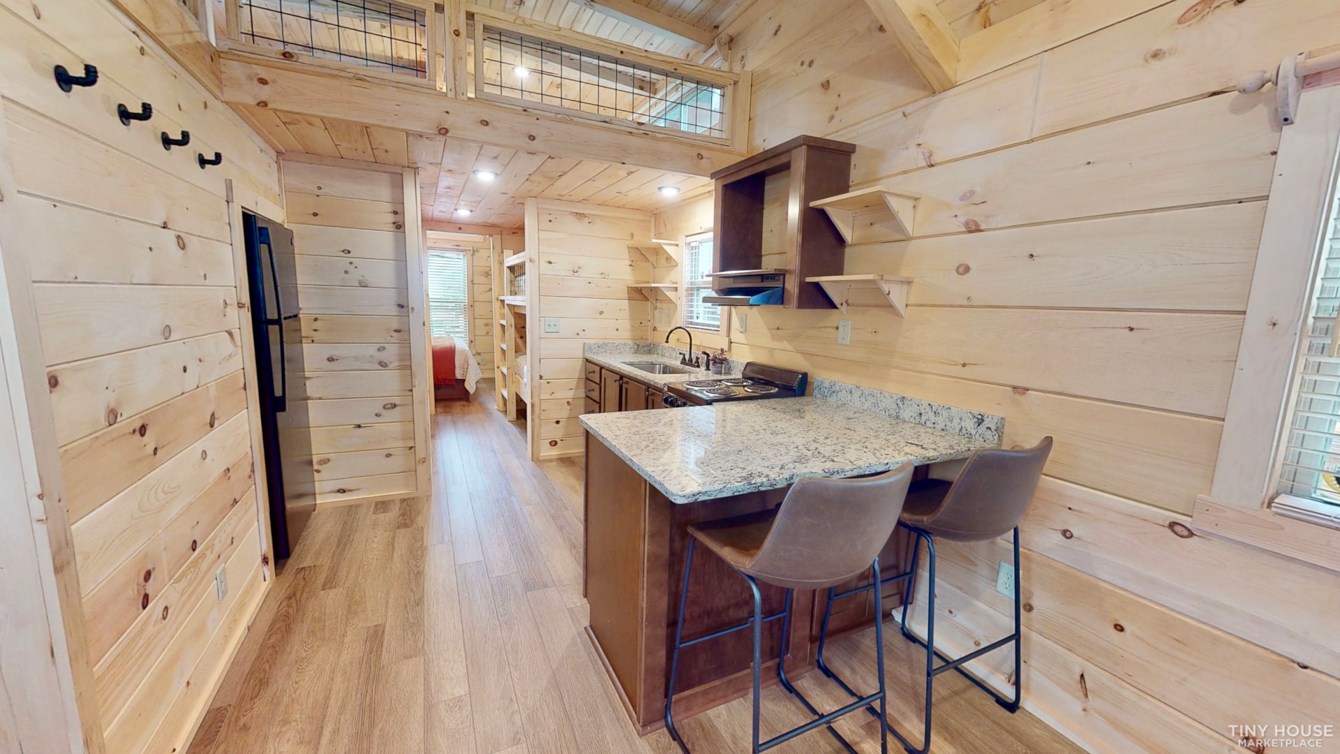 SOLD: Log Cabin #1586 sleeps 6-8! Riverview with loft, Park Model RV - Image 3 Thumbnail
