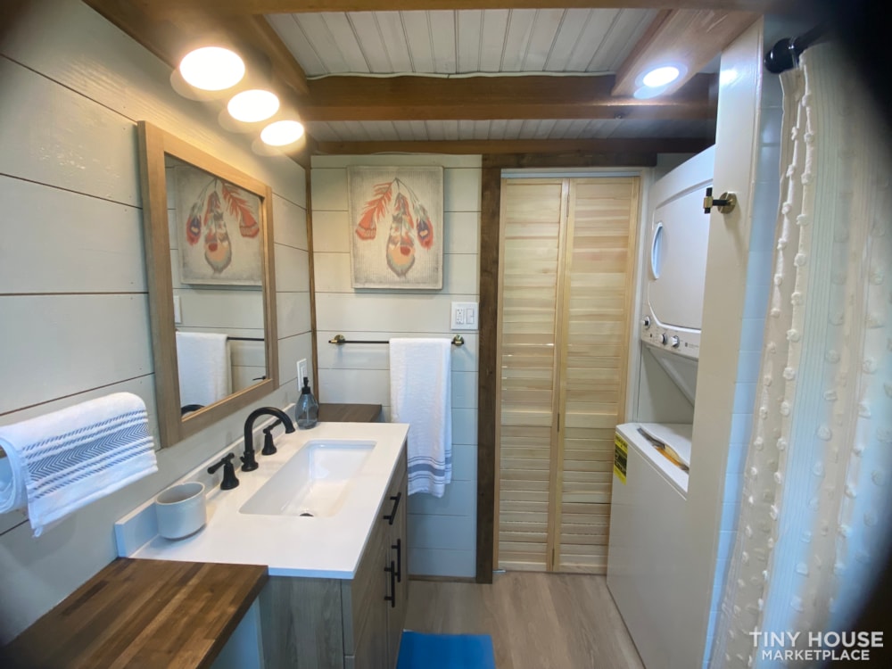 SOLD: The Blue Barracuda: Luxury Farm Style Tiny House - Image 3 Thumbnail