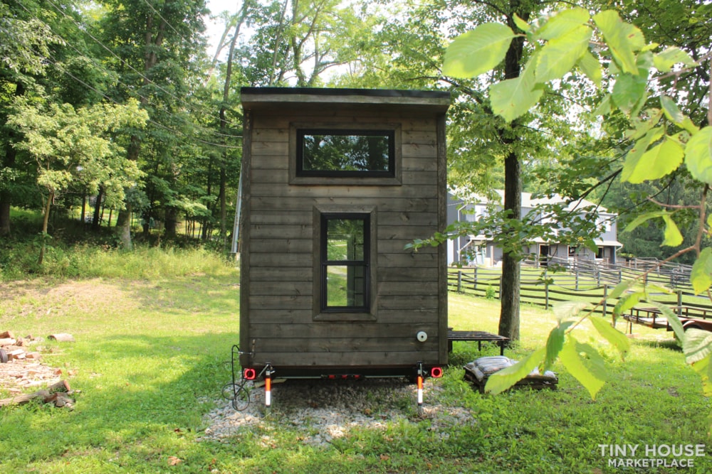 Modern Tiny Living Wood Panel Tiny House, Furnished w Garage Door & Solar Panels - Image 3 Thumbnail