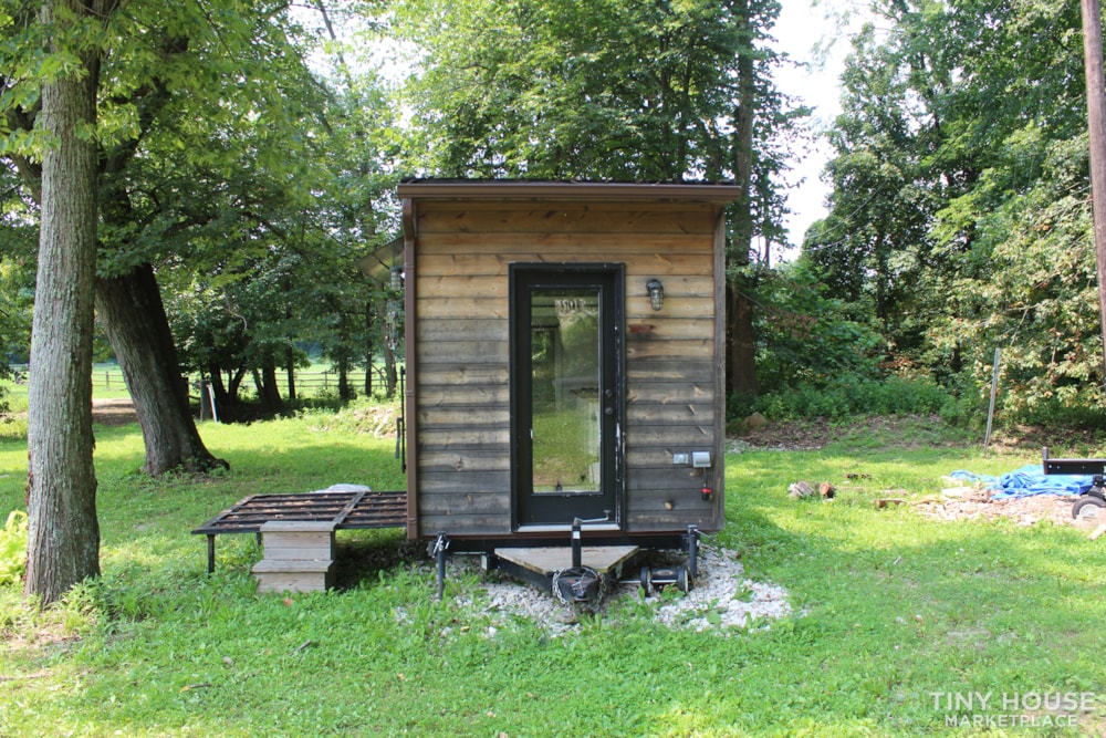 Modern Tiny Living Wood Panel Tiny House, Furnished w Garage Door & Solar Panels - Image 4 Thumbnail
