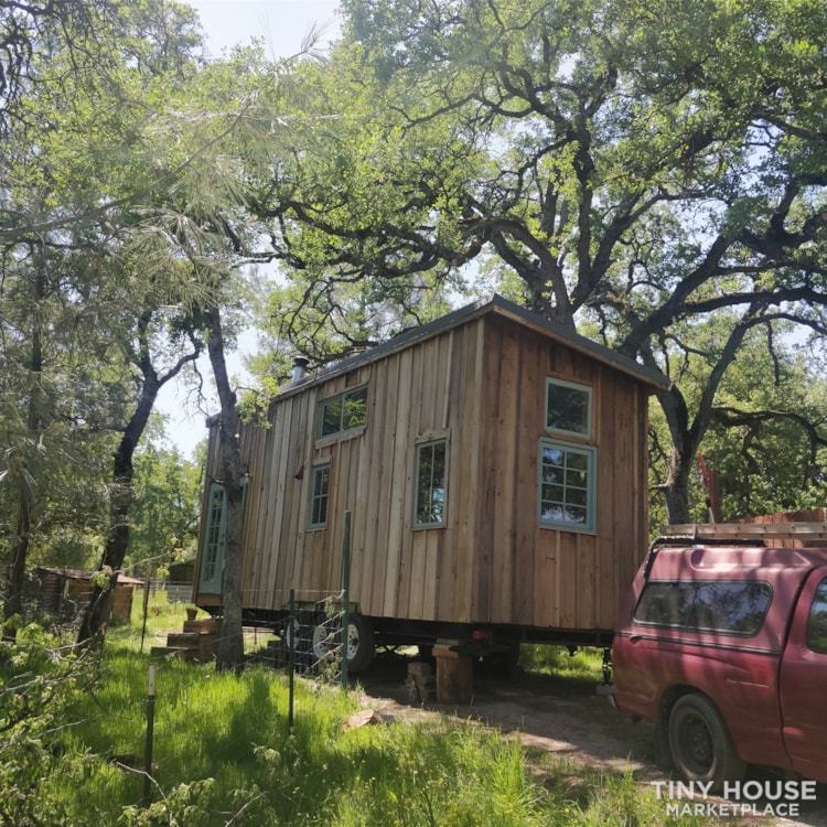 Rustic self-sufficient 31' handmade redwood tiny house - Image 2 Thumbnail