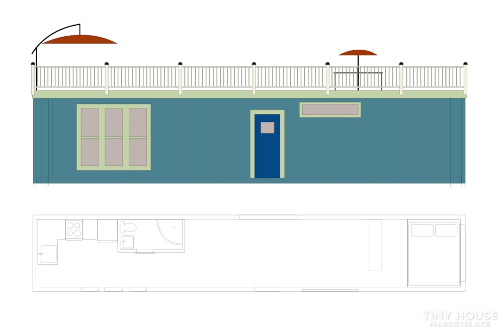 Shipping Container Tiny House Full Kitchen Full Bath Rooftop Deck - Image 3 Thumbnail