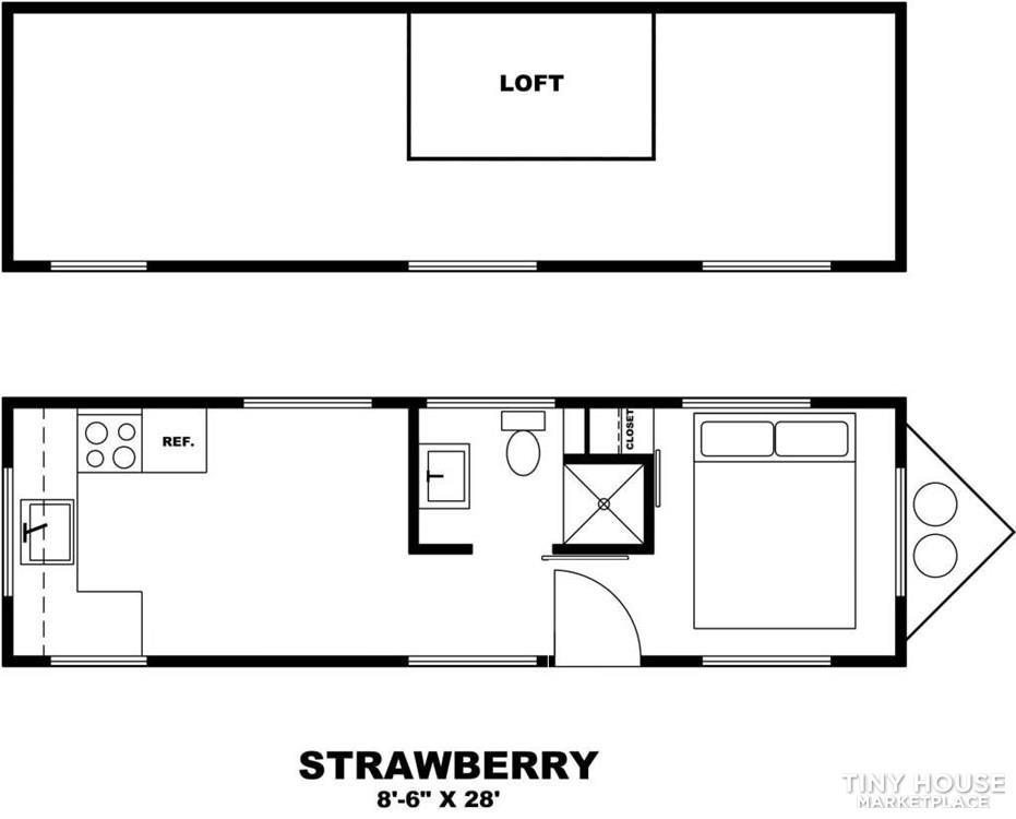 Strawberry 28 foot Tiny with Storgage loft - Image 2 Thumbnail