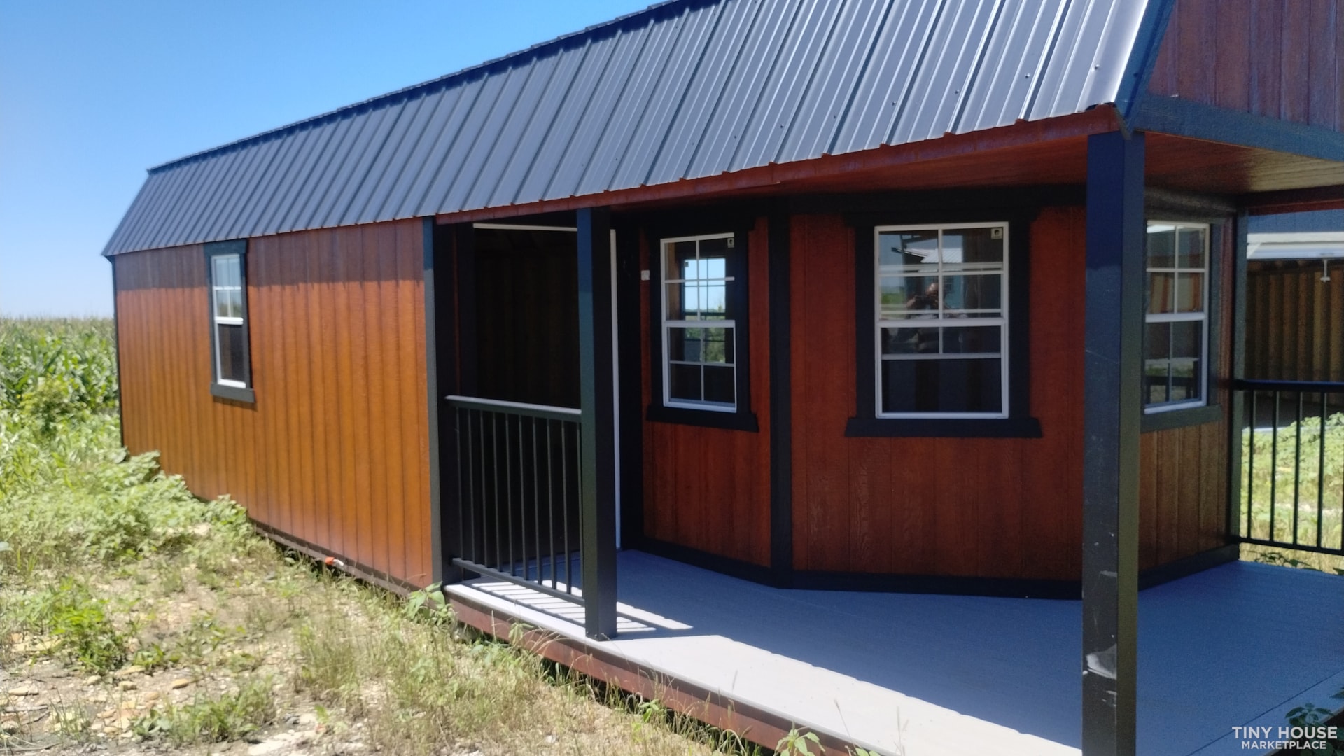 The Freeman Company Tiny 12 x 32 Deluxe Porch - Image 2 Thumbnail