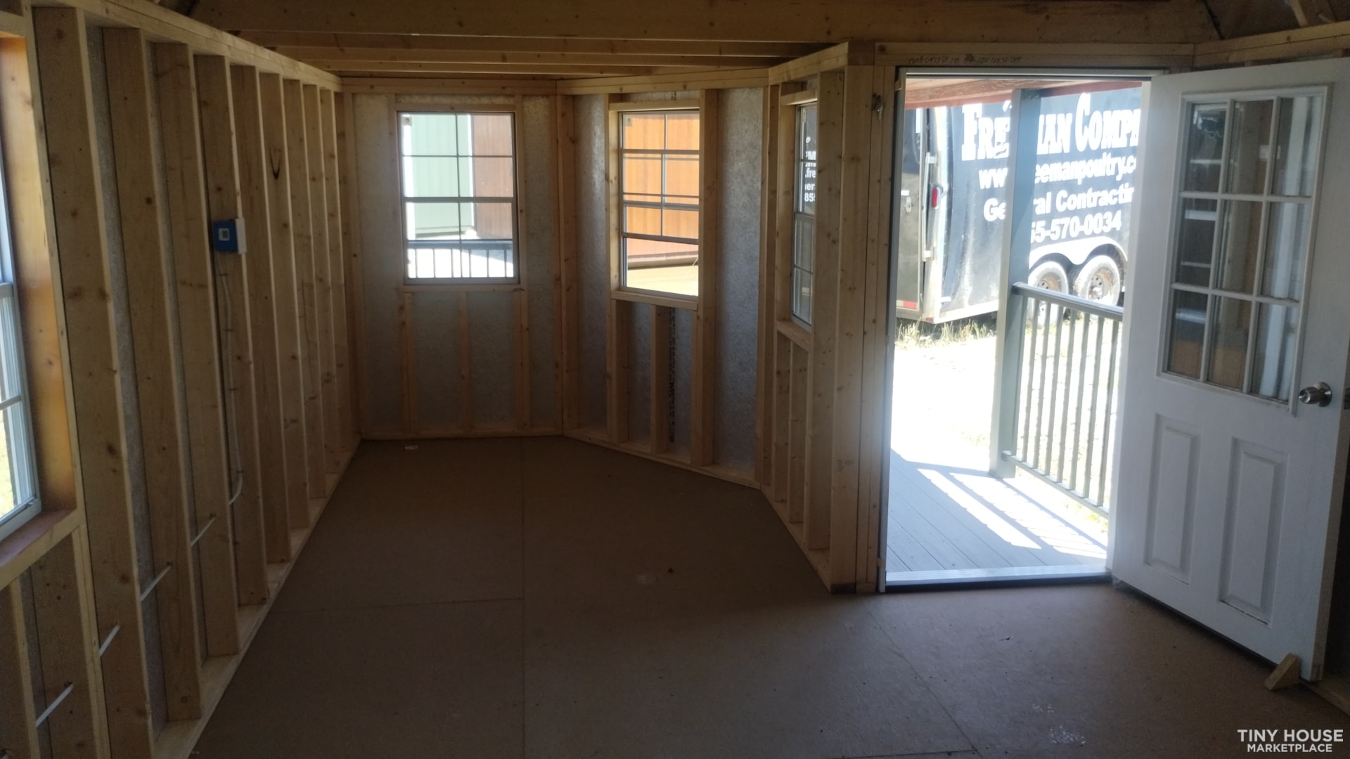 The Freeman Company Tiny 12 x 32 Deluxe Porch - Image 4 Thumbnail