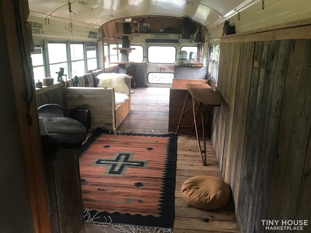 Tiny Home School Bus With Wooden Loft Cabin - Image 2 Thumbnail
