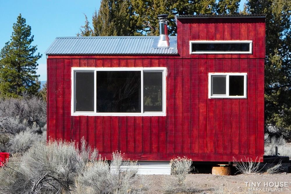 Tiny Red Cabin on Wheels SOLD - Image 2 Thumbnail
