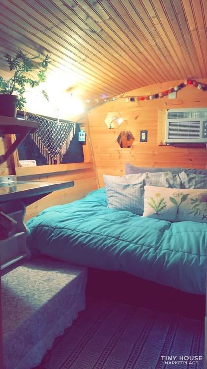 Wood tiny home on trailer 