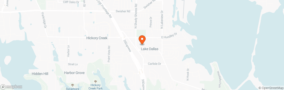 Map location for Lake Dallas Tiny House Community 