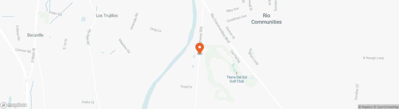 Map location for New Mexico    Riveredge Tiny Home Village  