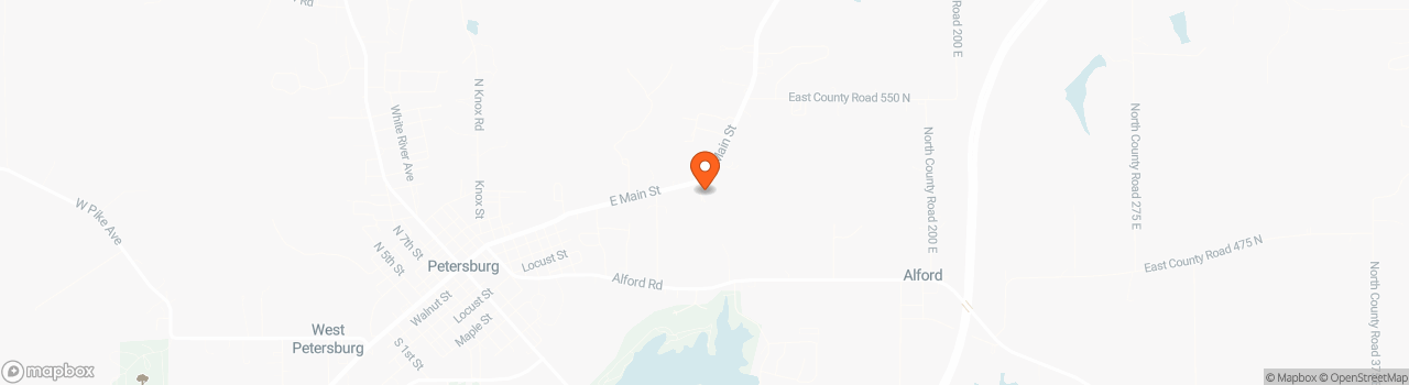 Map location for RV Lot for Rent Petersburg, IN