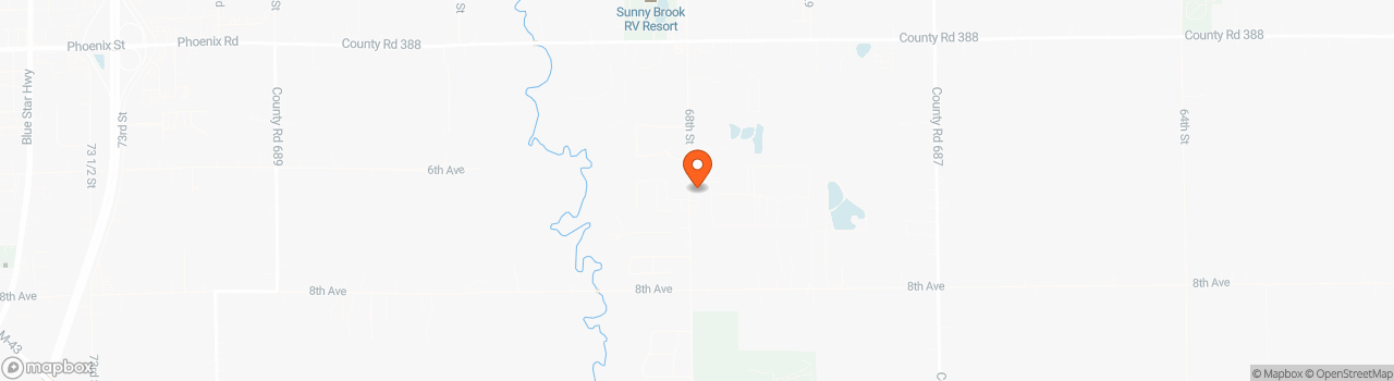 Map location for Unfinished Tiny Home, 34x14 feet, on 8” Steel  Frame, 12” Hitch Frame, 2 axles