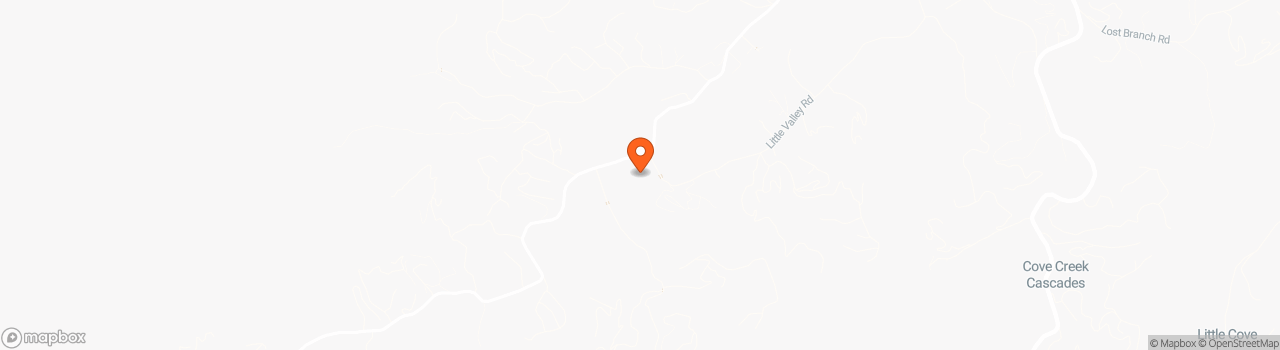 Map location for 12 x 20' Insulated Tiny Log Cabin | Wired + HVAC + Cabinets + Flooring + More!
